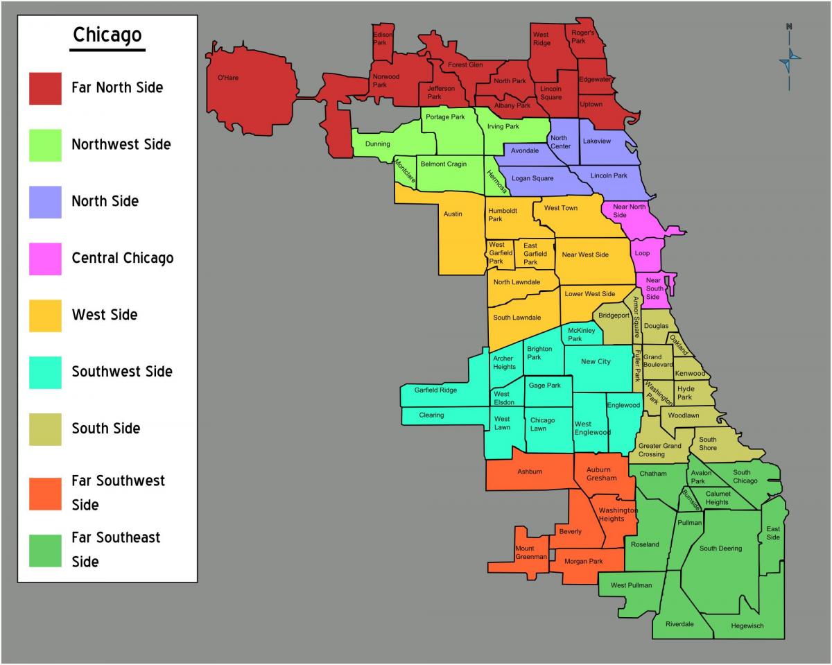 シカゴ地区地図