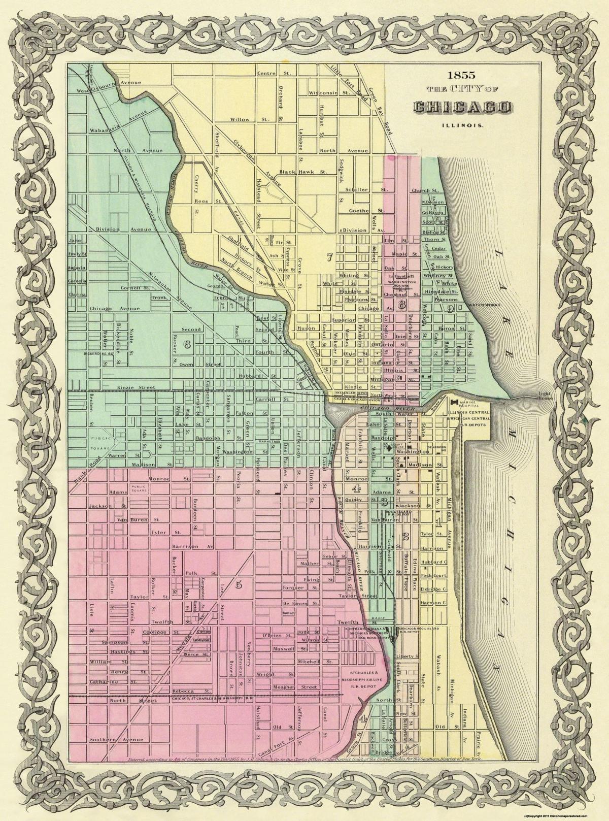 シカゴアンティークマップ